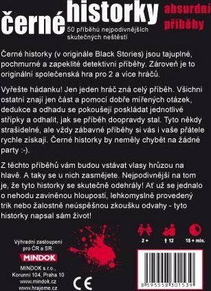 Společenská hra Černé historky: Absurdní příběhy, MINDOK - obrázek 3