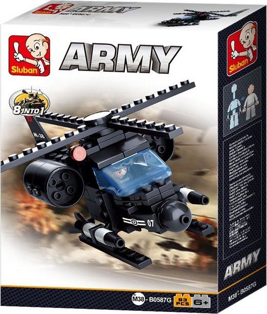 Sluban Army 8into1 M38-B0587G Helikoptéra - obrázek 2