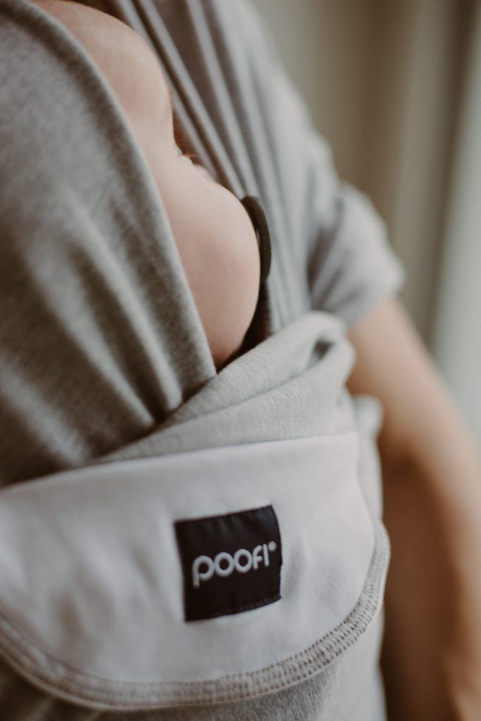 Elastický šátek s kapsou POOFI šedý - obrázek 3
