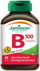 Jamieson B-komplex s postupným uvolňováním 100 mg 60 tablet - obrázek 1