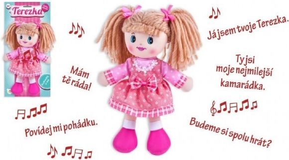 Teddies Panenka Terezka hadrová plyš 30cm česky mluvící na kartě - obrázek 1