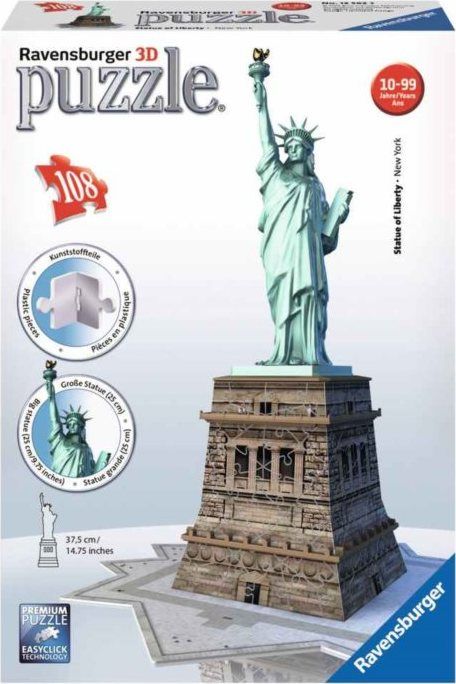 RAVENSBURGER 3D puzzle Socha Svobody, New York 108 dílků - obrázek 1