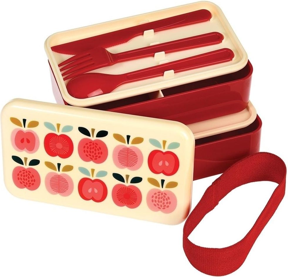 Dětský svačinový box s příborem Vintage Apple Adult Bento Box uni - obrázek 2