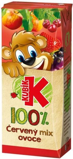 KUBÍK 100% červený mix ovoce 0.2l - obrázek 1