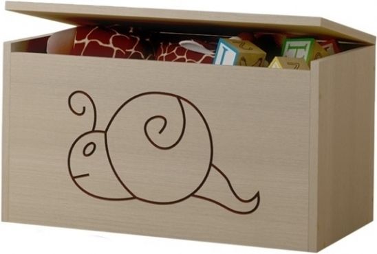 BabyBoo Box na hračky, truhla Šnek - přírodní - obrázek 1