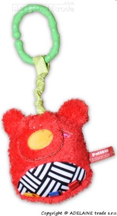 Hencz Toys Plyšová závěsná hračka - Medvídek - červený - obrázek 1