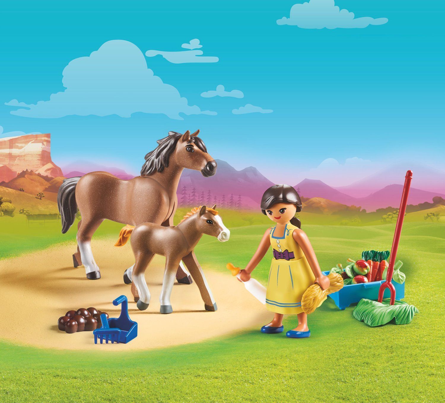 PLAYMOBIL Próza s koněm a hříbětem 70122 - obrázek 2