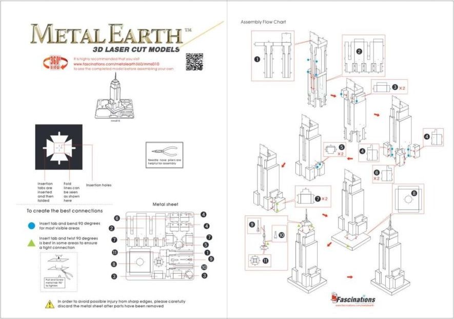 METAL EARTH 3D puzzle Chrysler Building - obrázek 4