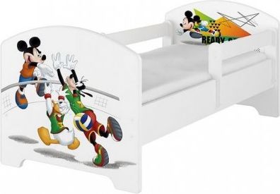 BabyBoo Dětská postel Disney - Mickey Ready - bílá, s matrací, Rozměry 160x80 - obrázek 1