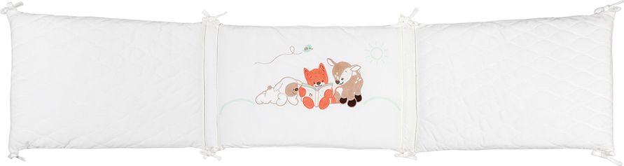 Nattou Mantinel ochranný do postýlky FO Bílá - obrázek 1