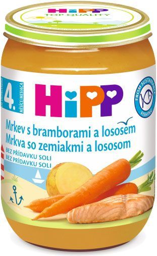 3x HIPP Mrkev s bramborami a lososem (190 g) - obrázek 2