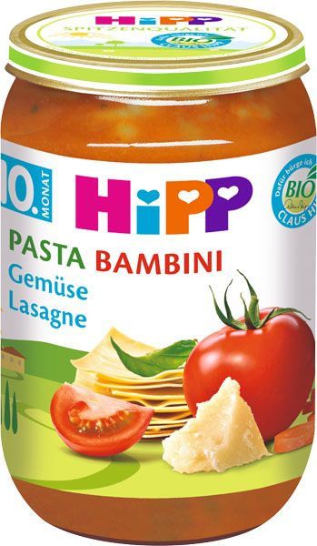 3x HIPP BIO PASTA BAMBINI Zeleninové lasagne, 220 g - zeleninový příkrm - obrázek 2