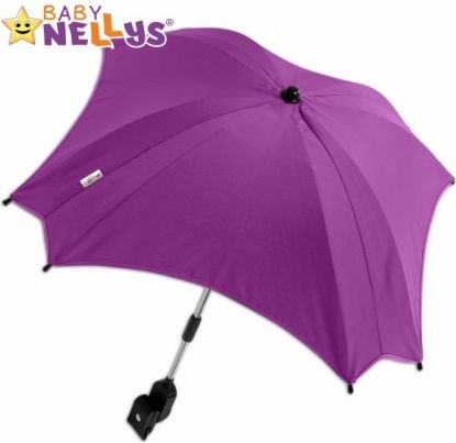 Slunečník, deštník do kočárku Baby Nellys ® - amarant - obrázek 1