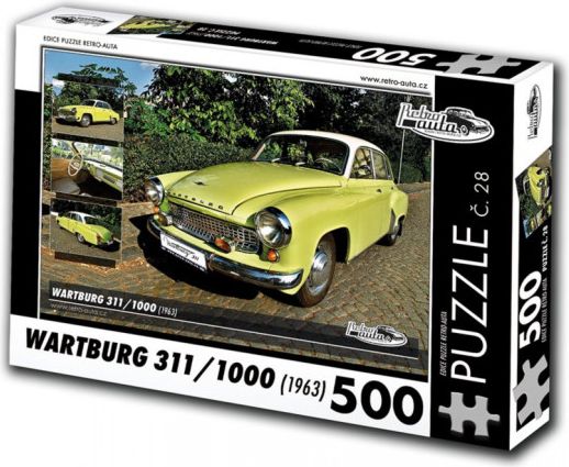RETRO-AUTA Puzzle č. 28 Wartburg 311,1000 (1963) 500 dílků - obrázek 1