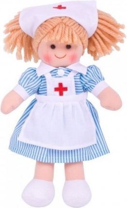 Hadrová panenka zdravotní sestřička, 27cm - obrázek 1