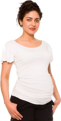 Be MaaMaa Těhotenské triko/halenka Lea - bílá, vel. XL - obrázek 1