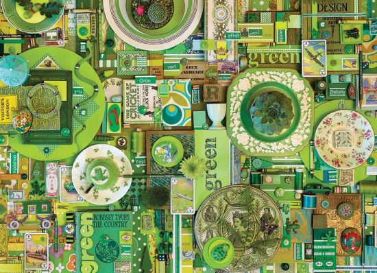 COBBLE HILL Puzzle Barvy duhy: Zelená 1000 dílků - obrázek 1