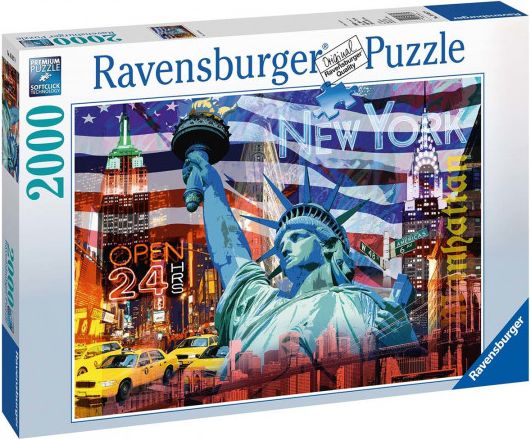 RAVENSBURGER Puzzle Koláž New York 2000 dílků - obrázek 1