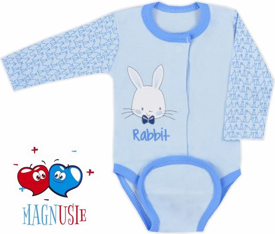 Kojenecké body celorozpínací Koala Rabbit Magnet modré 62 (3-6m) - obrázek 1
