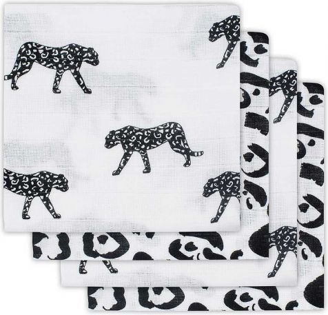 Jollein Plena 4 ks, Leopard black white - obrázek 1