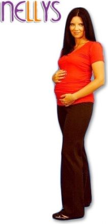 Be MaaMaa Těhotenské tepláky - hnědé - obrázek 1