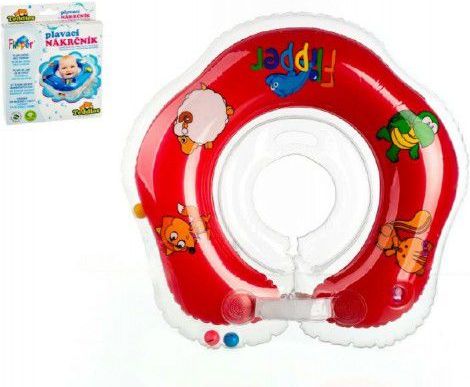 Teddies Flipper/Kruh 48439 Plavací nákrčník červený v krabici 17x20cm 0+ - obrázek 1