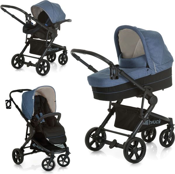 hauck Atlantic Plus Trio Set 2017 jeans/caviar - obrázek 1