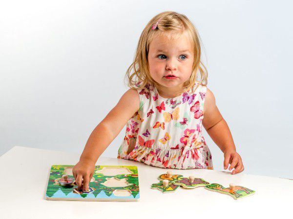Teddies vkládačka dřevěná Moje první lesní zvířátka 6 ks - obrázek 2