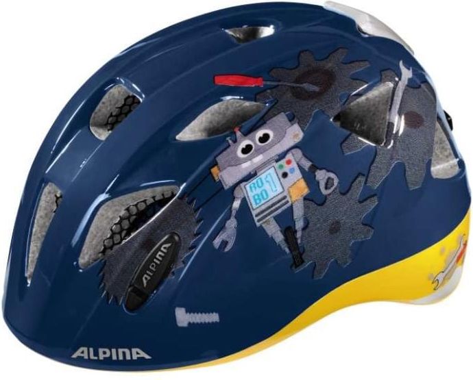 Dětská přilba na kolo s blikačkou Alpina Ximo – robot 47-51 - obrázek 1