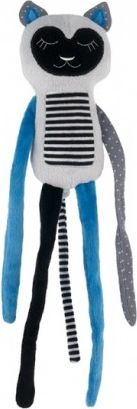 Plyšová hračka s rolničkou Spící lemur - modrý - obrázek 1