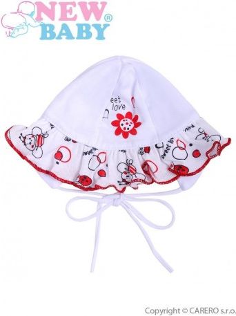 Dětská čepička New Baby Beruška, Bílá, 86 (12-18m) - obrázek 1
