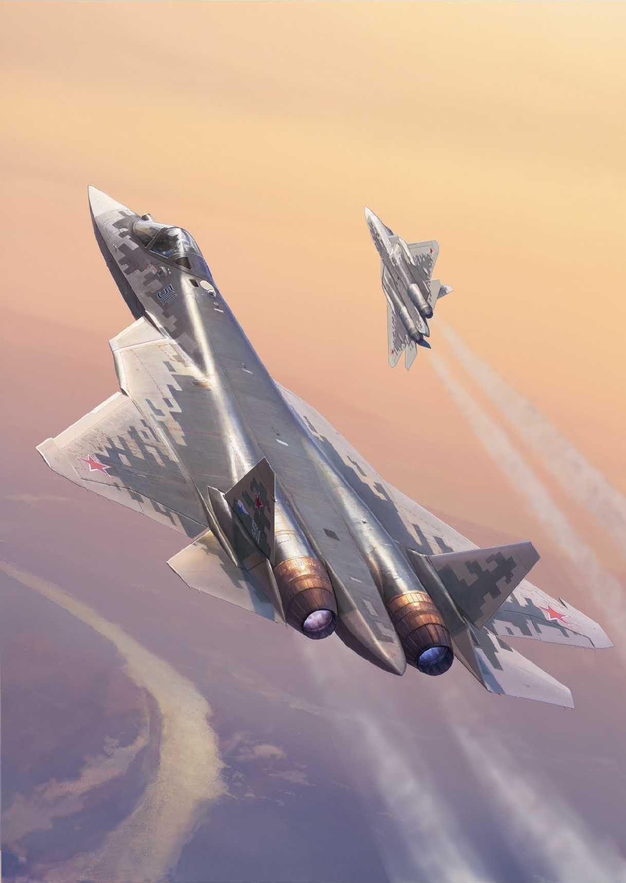 ZVEZDA Model Kit letadlo 7319 - Sukhoi SU-57 (1:72) - obrázek 7