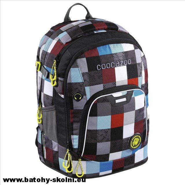 Školní batoh Coocazoo RayDay Checkmate Blue Red - Doprava Zdarma - obrázek 2