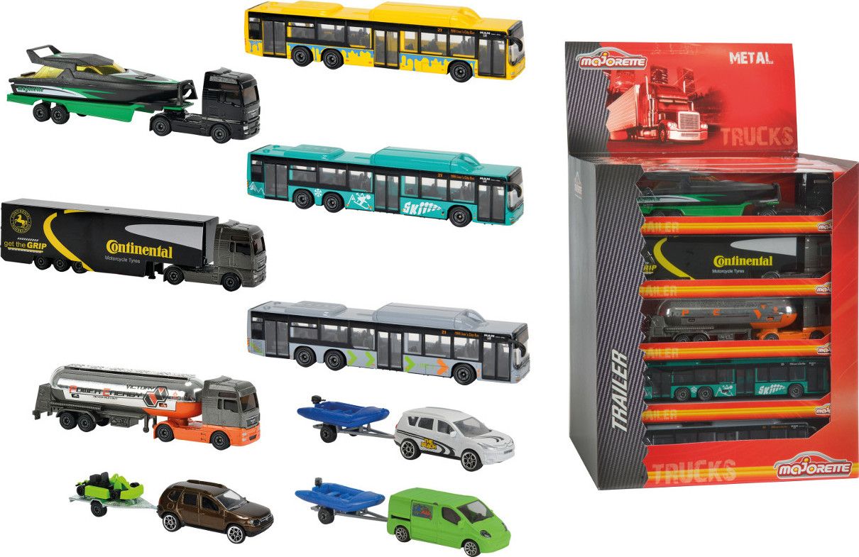 MAJORETTE Nákladní auto nebo autobus 13 cm, DP20, 6 druhů - obrázek 1