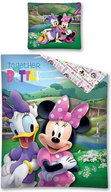 DETEXPOL Povlečení Minnie a Daisy Happy Bavlna 140/200 70/80 cm - obrázek 1