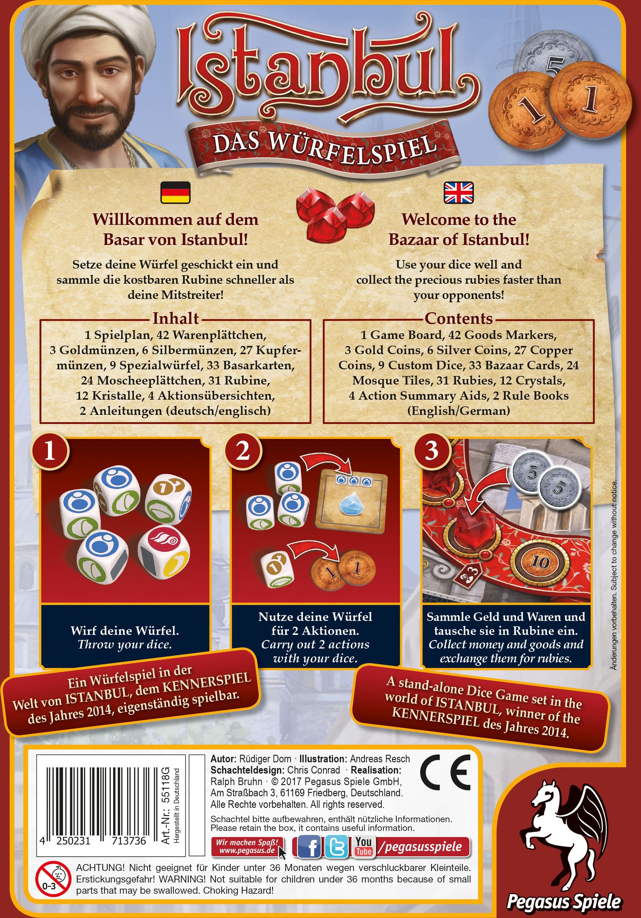 Pegasus Spiele Istanbul - Das Würfelspiel - obrázek 3