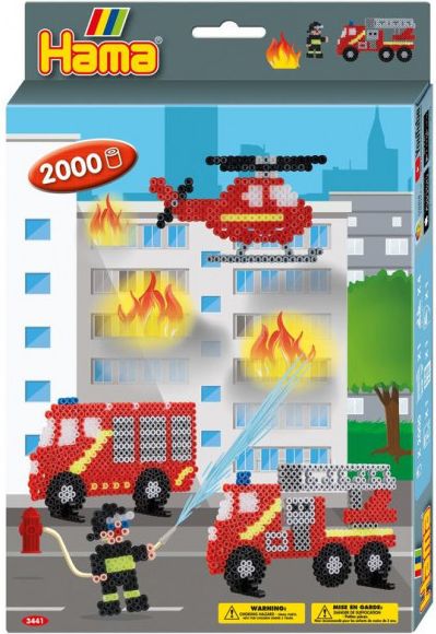 Hama Midi -  Dárková sada - hasiči  - 2000 ks - obrázek 1