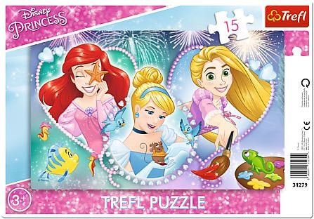 TREFL Puzzle Disney Princezny: Úsměvy princezen 15 dílků - obrázek 1