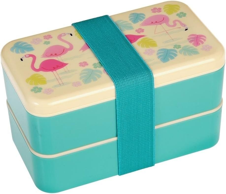 Dětský svačinový box s příborem Flamingo Bay Adult Bento Box uni - obrázek 1