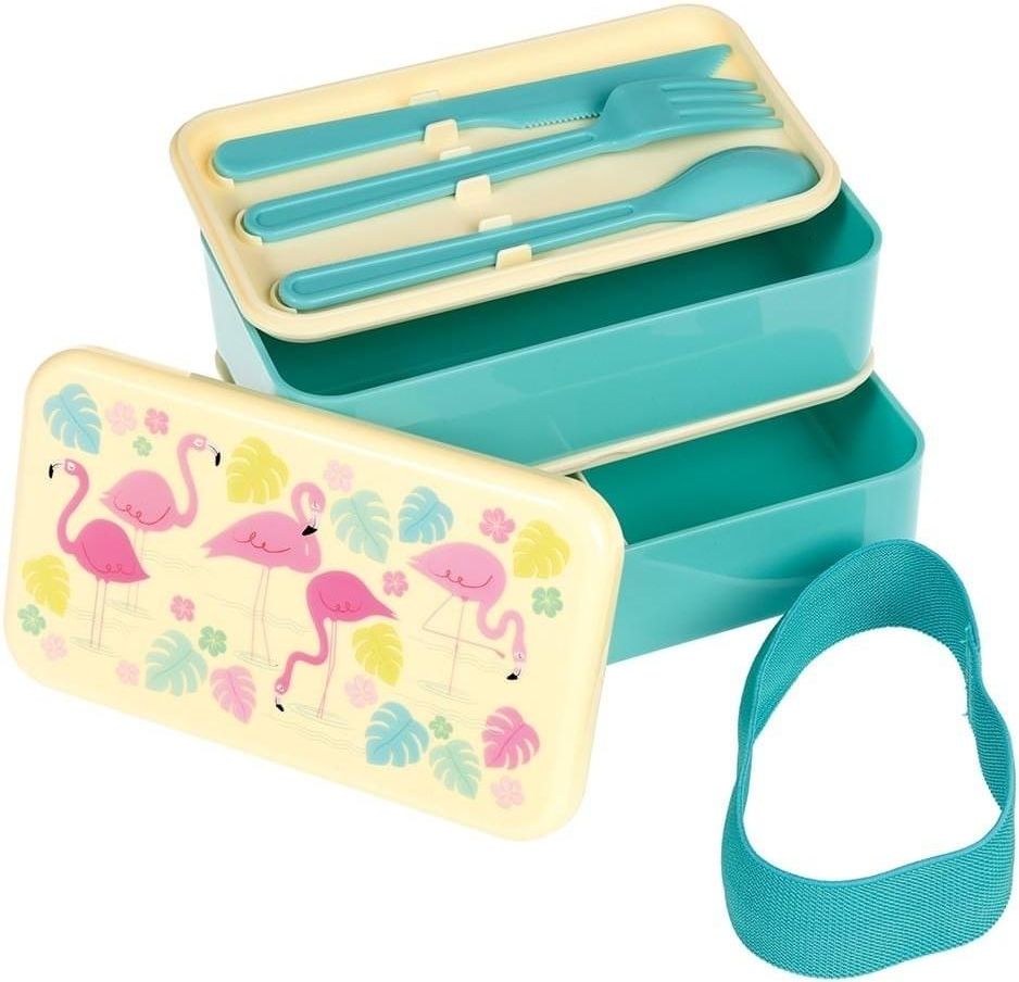 Dětský svačinový box s příborem Flamingo Bay Adult Bento Box uni - obrázek 2