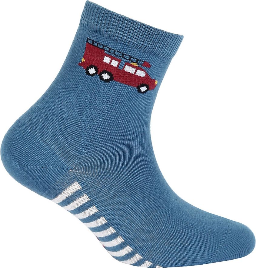 Chlapecké vzorované ponožky GATTA HASIČI modré lazur Velikost: 24-26 - obrázek 1