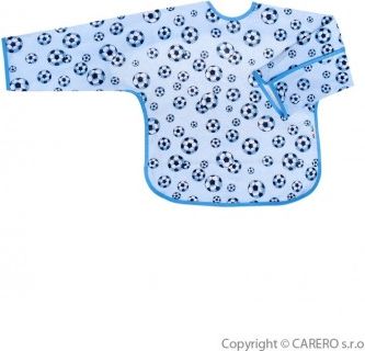 Dětský bryndák s rukávky Akuku modrý s míči, Modrá - obrázek 1