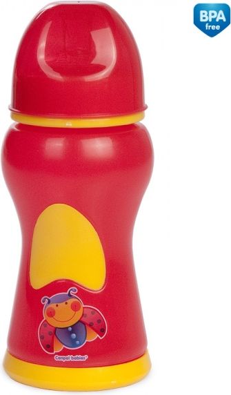 Nevylévací láhev se silikonoým pítkem, Canpol, červená - obrázek 1
