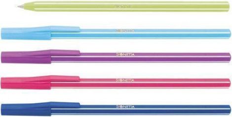 Kuličkové pero "Signetta Mix", mix barev, ve stojánku, 0,7mm, s uzávěrem, modrý inkoust, ICO, bal. 30 ks - obrázek 1