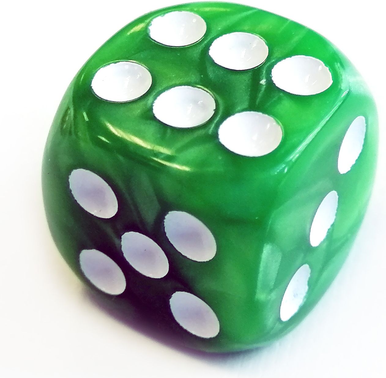 TLAMA games Hrací kostka šestistěnná perleťová Barva: bílá - obrázek 3