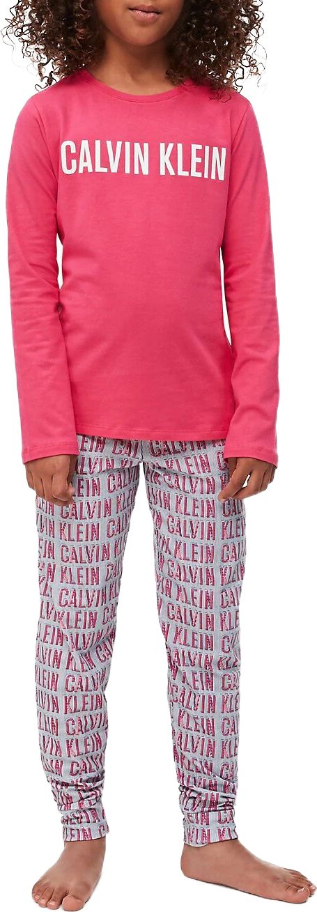 Calvin Klein barevné dívčí pyžamo Knit PJ set - 10-12 - obrázek 3
