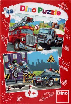 Puzzle Hasiči a policie 96 dílků - obrázek 1