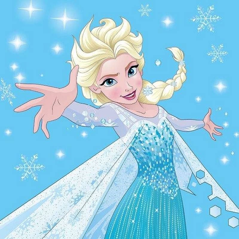 FARO Magický ručníček Ledové Království Elsa Bavlna - Froté 30/30 cm - obrázek 1