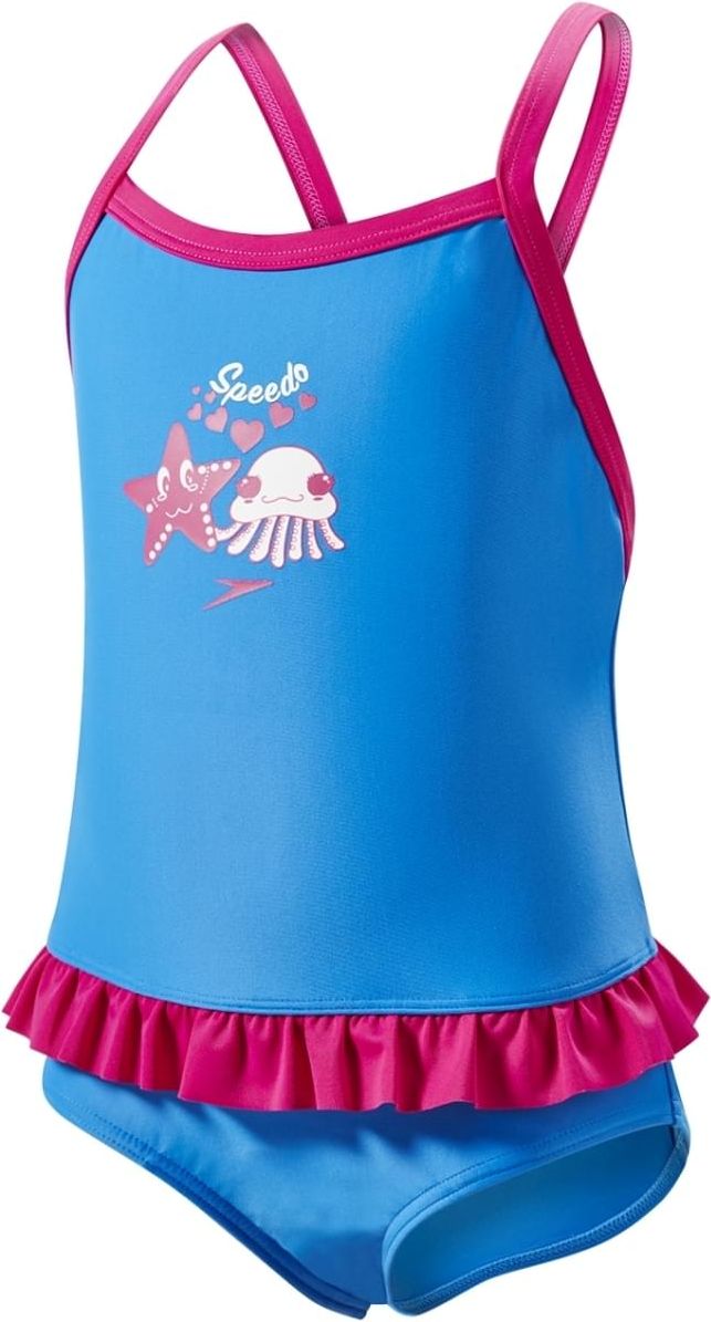 Speedo Fantasy Flower Frill Suit - neon blue/electric pink/white 74-80 - obrázek 1