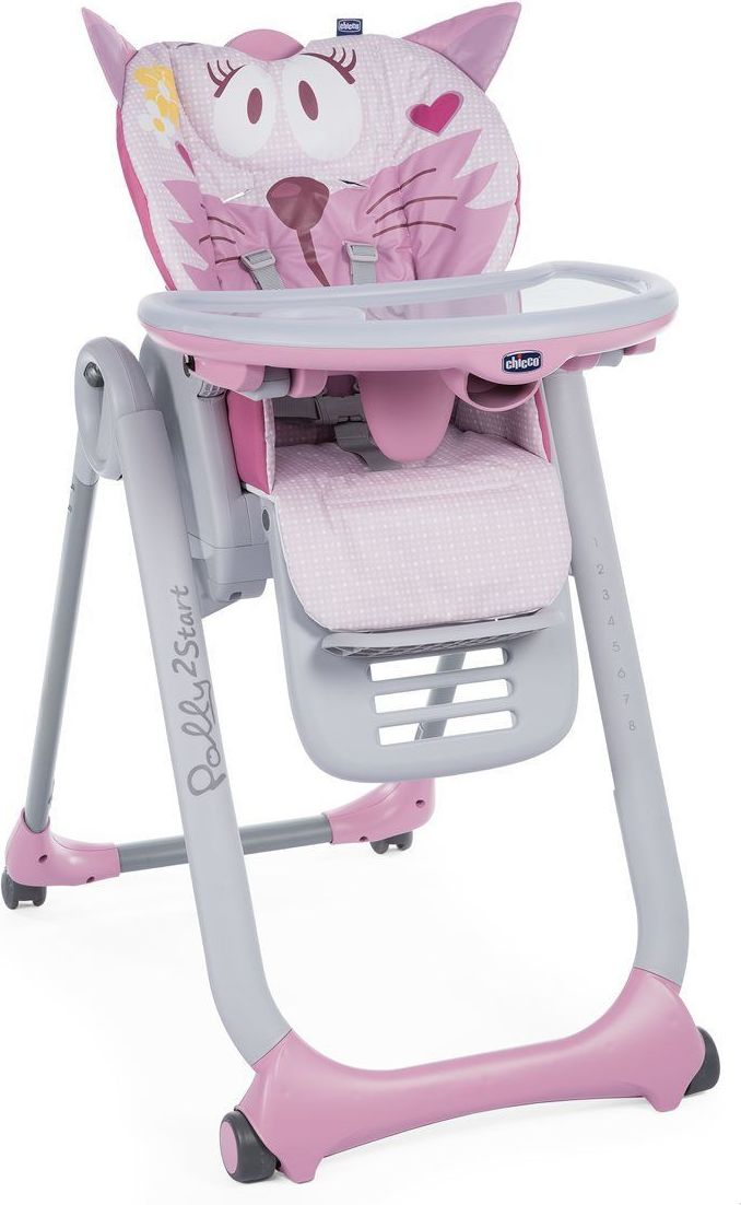CHICCO Židlička jídelní Polly 2 Start - Miss Pink - obrázek 1